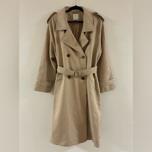Joie Beige Double-Breasted Trench Coat Size XL NWOT